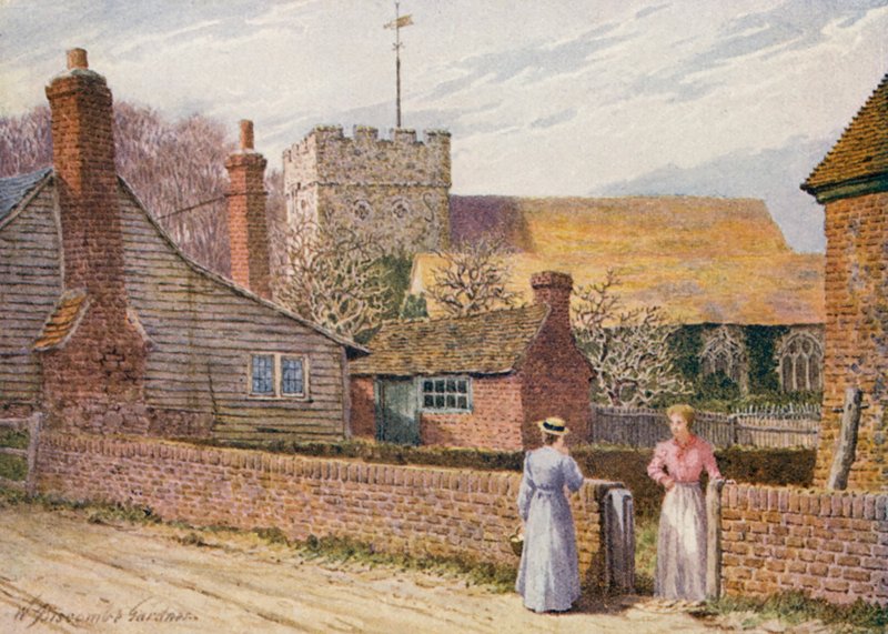 Appledore, Romney Marsh (kolorowa litografia) autorstwa William Biscombe Gardner