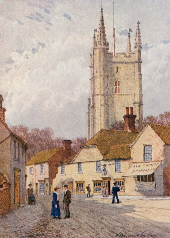 Coronation Square, Lydd (kolorowa litografia) autorstwa William Biscombe Gardner