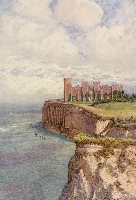 Zamek Kingsgate od zachodu (kolorowa litografia) autorstwa William Biscombe Gardner