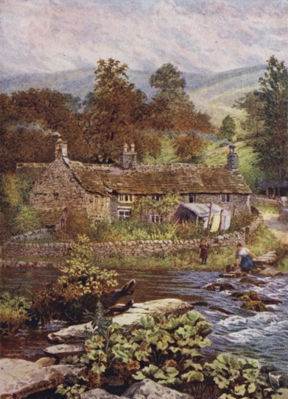 Stary domek na Wye, Monsal Dale autorstwa William Biscombe Gardner