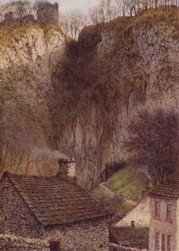 Zamek Peveril, wąwóz Peak Cavern, Castleton autorstwa William Biscombe Gardner
