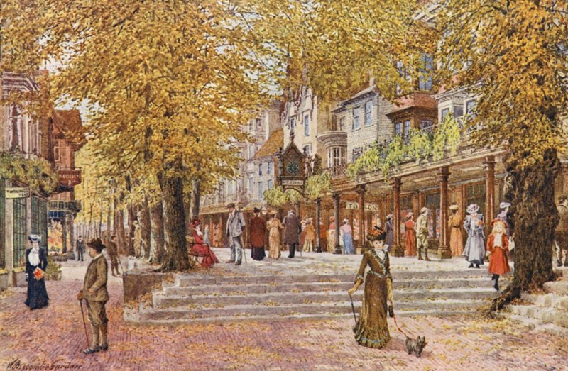 The Pantiles, Tunbridge Wells (druk kolorowy) autorstwa William Biscombe Gardner