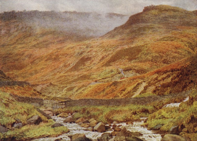 Skały Upper Tor z Grindsbrook, niedaleko Edale autorstwa William Biscombe Gardner