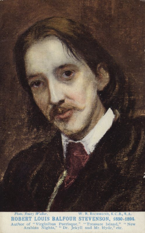 Robert Louis Stevenson (1850-1894), szkocki powieściopisarz, poeta i pisarz podróżniczy autorstwa William Blake Richmond