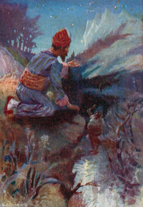Ilustracja do Vathek, An Arabian Tale, autorstwa Williama Beckforda (kolor lito) autorstwa William Bradshaw Handforth