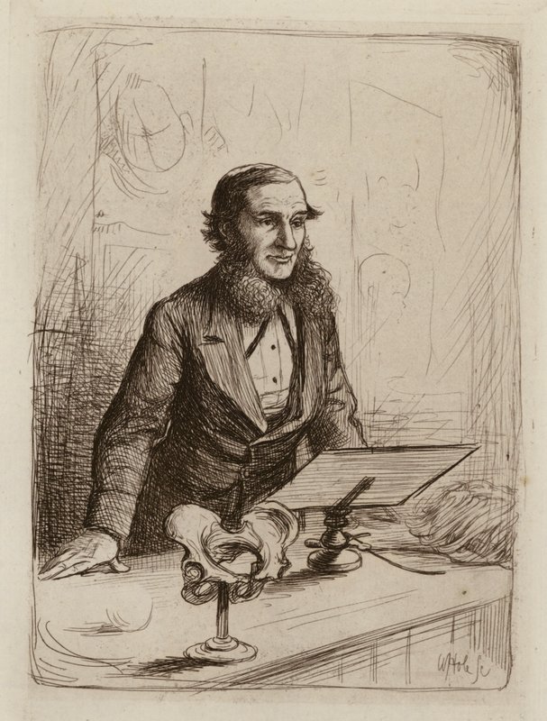 Alexander Russell Simpson, profesor położnictwa i chorób kobiet i dzieci (rycina) autorstwa William Brassey (after) Hole