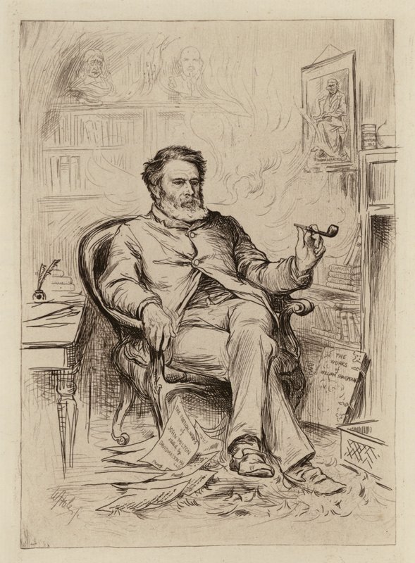 David Masson, profesor retoryki i literatury angielskiej (rycina) autorstwa William Brassey (after) Hole