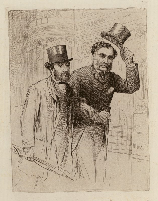 Thomas Smith Clouston, wykładowca chorób umysłowych; Douglas Argyll Robertson, wykładowca chorób oczu (rycina) autorstwa William Brassey (after) Hole
