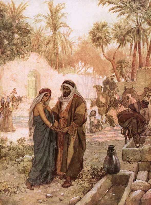 Eliezer i Rebeka autorstwa William Brassey Hole