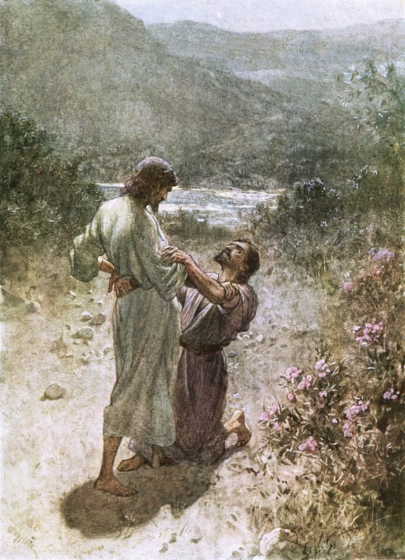 Jakub i anioł w Peniel autorstwa William Brassey Hole