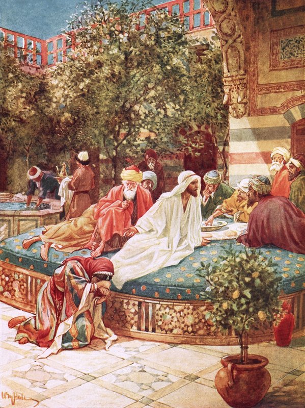 Jezus w domu Szymona faryzeusza autorstwa William Brassey Hole