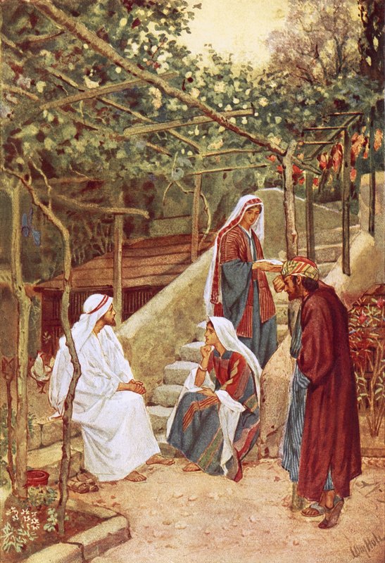 Jezus odpoczywa w Betanii w domu swoich przyjaciół autorstwa William Brassey Hole