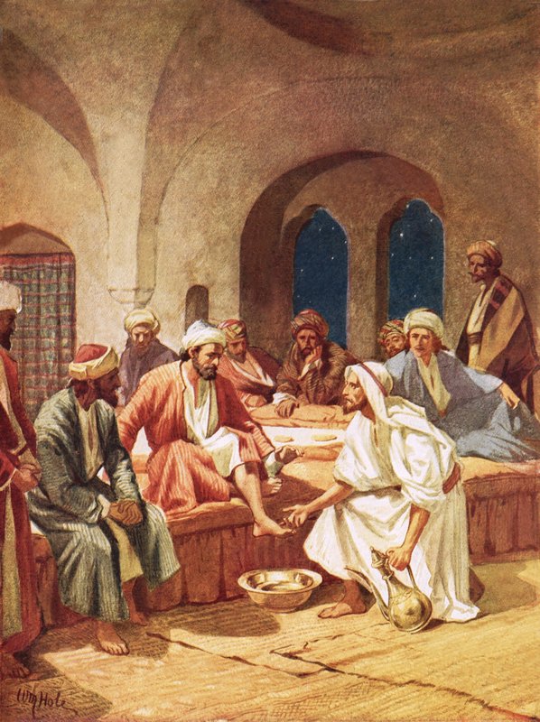 Jezus myje nogi swoim uczniom autorstwa William Brassey Hole