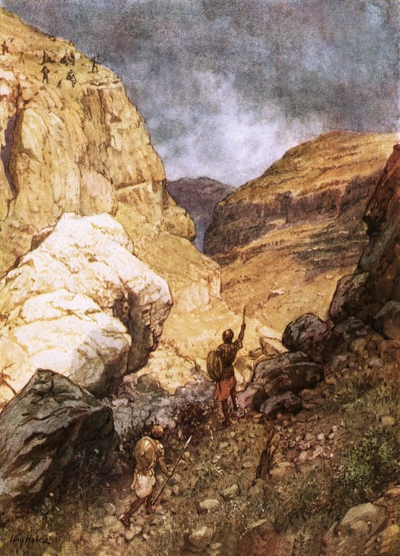 Jonatan przeciwstawia się placówkom Filistynów autorstwa William Brassey Hole
