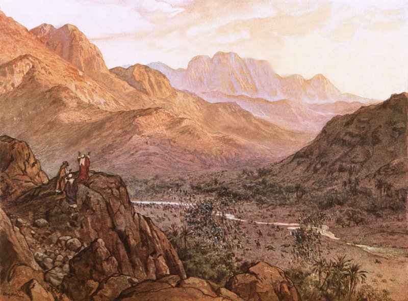 Bitwa pod Refidim autorstwa William Brassey Hole