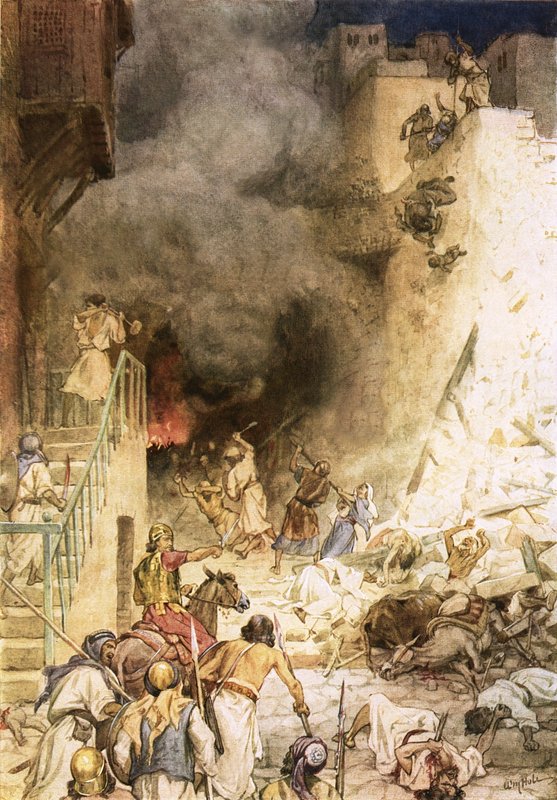 Zniszczenie Jerycha autorstwa William Brassey Hole