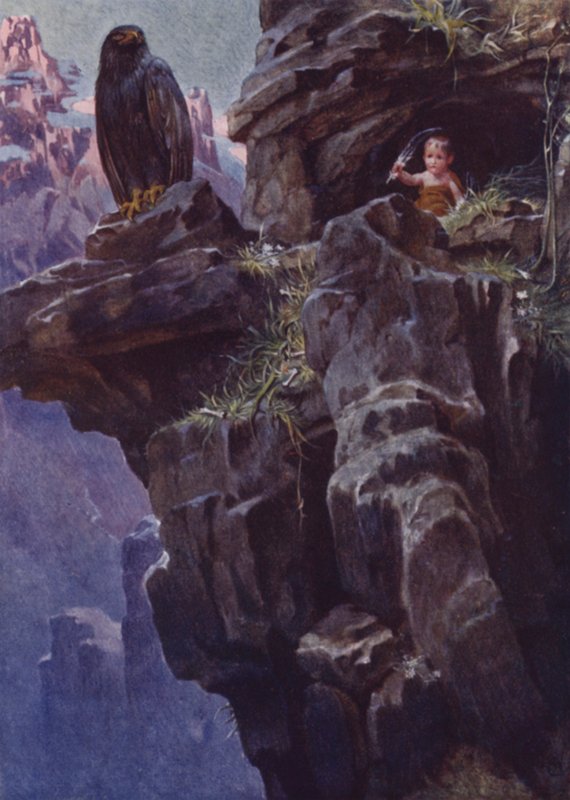Ilustracja do Child of the Air MH Spielmann (kolor lito) autorstwa William Charles John Pitcher