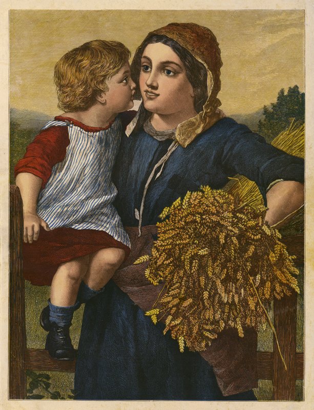 The Gleaner (kolorowy grawer) autorstwa William Charles Thomas (after) Dobson