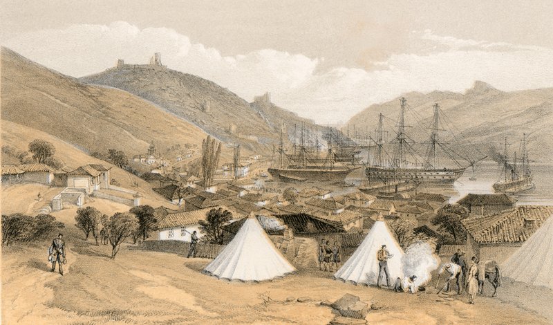 Balaklava, patrząc w stronę morza autorstwa William Crimea Simpson