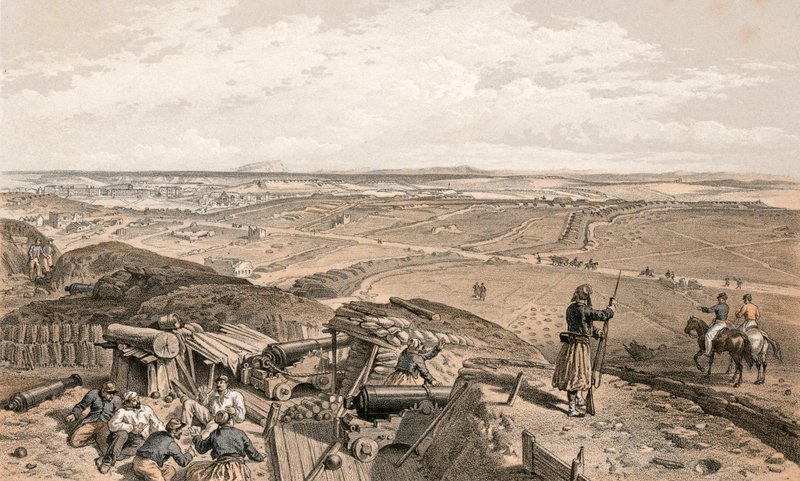 Bastoni du Mat z Bastionu Centralnego autorstwa William Crimea Simpson