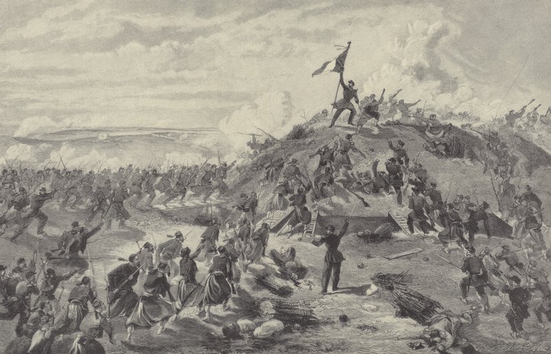 Zdobycie Reduty Malakoff przez Francuzów, Oblężenie Sewastopola, 8 września 1855 autorstwa William Crimea Simpson