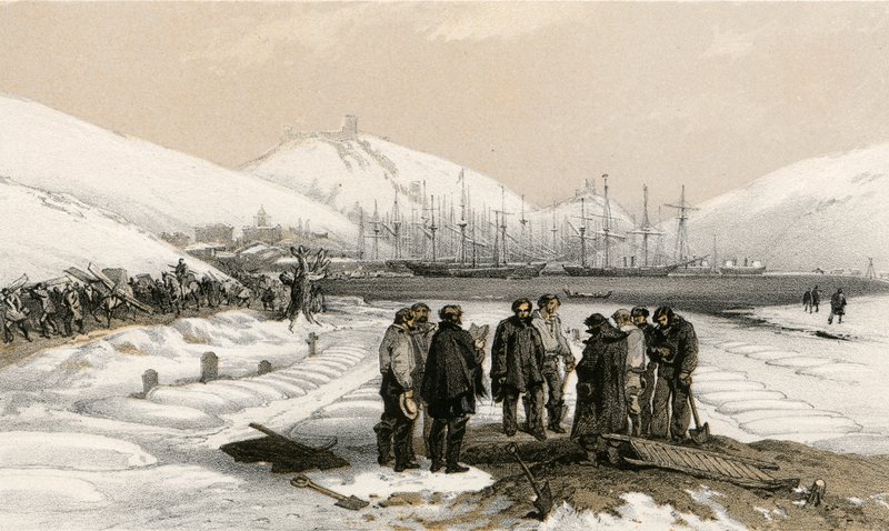 Groby na czele portu w Balaklava autorstwa William Crimea Simpson