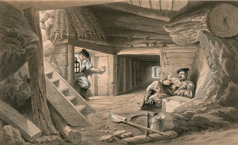 Kopalnia w Bastion du Mat autorstwa William Crimea Simpson