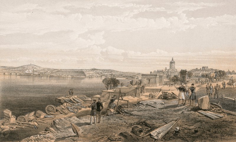 Sewastopol od tyłu fortu Mikołaja, patrząc na południe autorstwa William Crimea Simpson