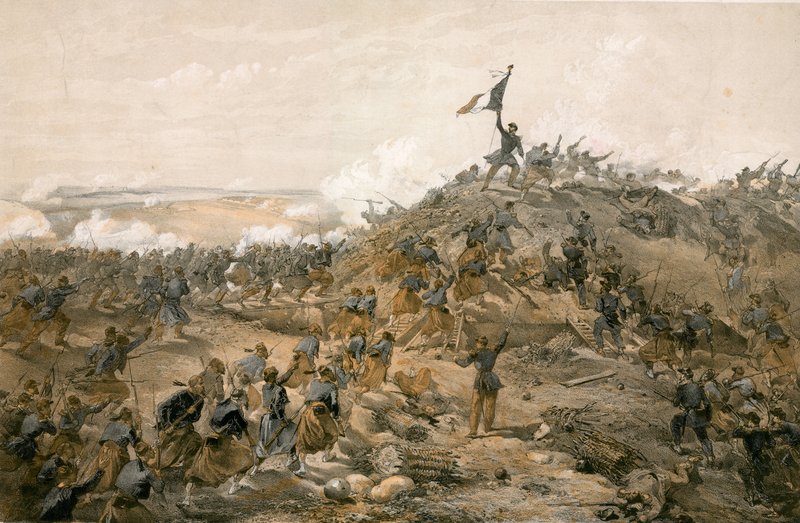 Atak na Malakoff autorstwa William Crimea Simpson