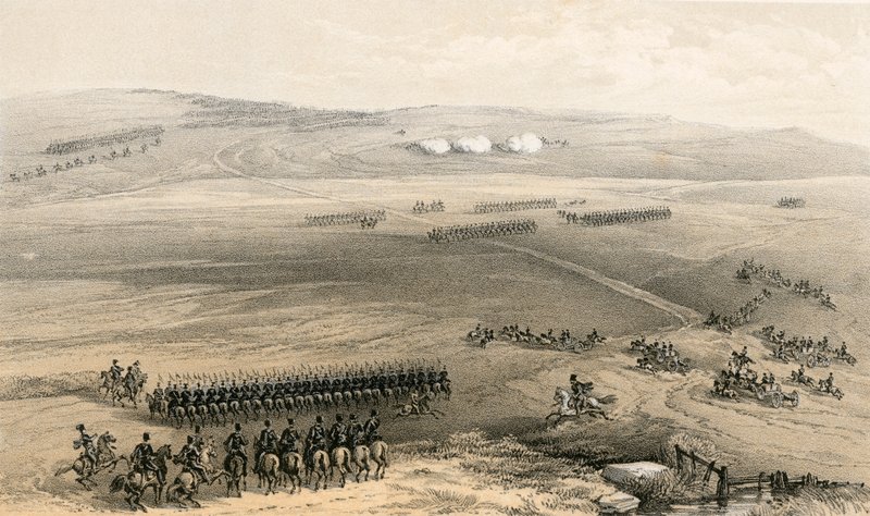Afera kawalerii na wyżynach Bułganaka – pierwsze działo, 19 września 1854 autorstwa William Crimea Simpson