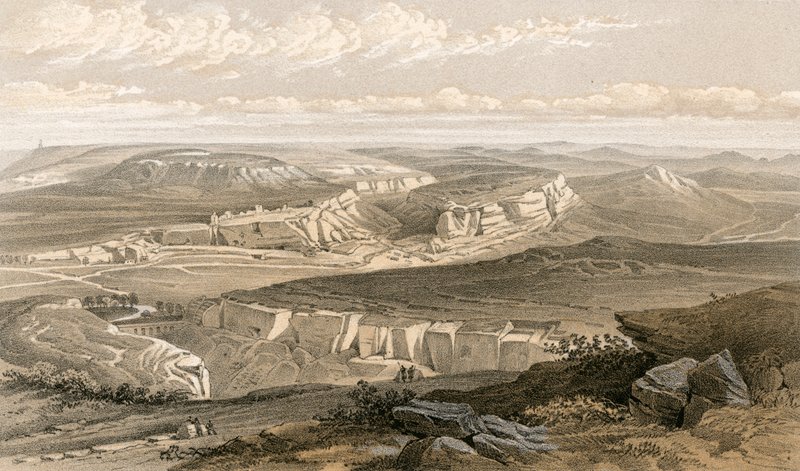 Ruiny Inkermanna i Miasta Caverns autorstwa William Crimea Simpson