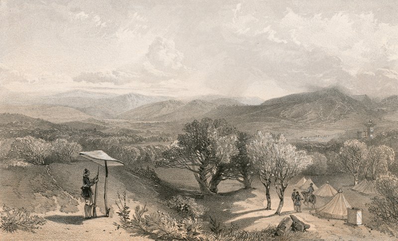 Dolina Baidar, od tyłu willi Petroskiego, patrząc na wschód autorstwa William Crimea Simpson