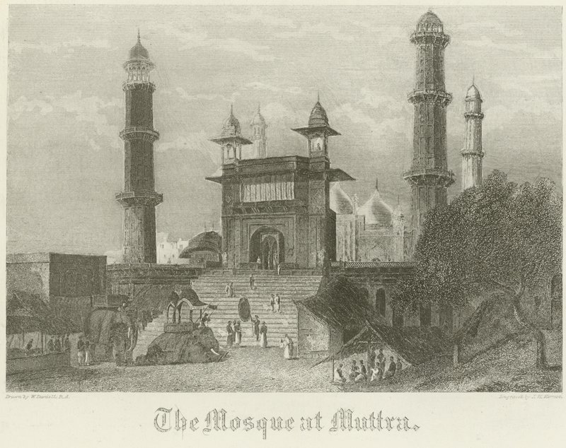 Meczet w Muttra autorstwa William Daniell