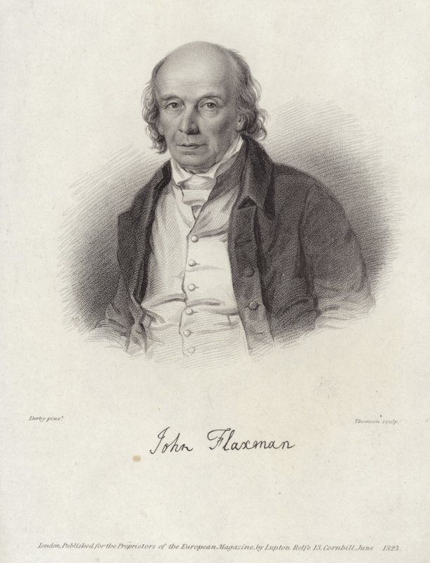 Portret Johna Flaxmana autorstwa William Derby