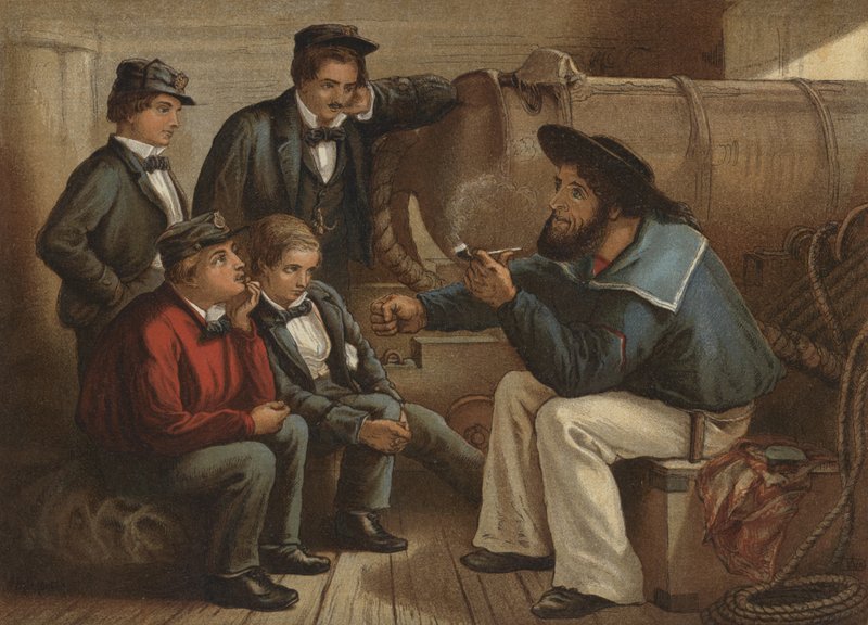 Przędza starego żeglarza (chromolitho) autorstwa William Dickes