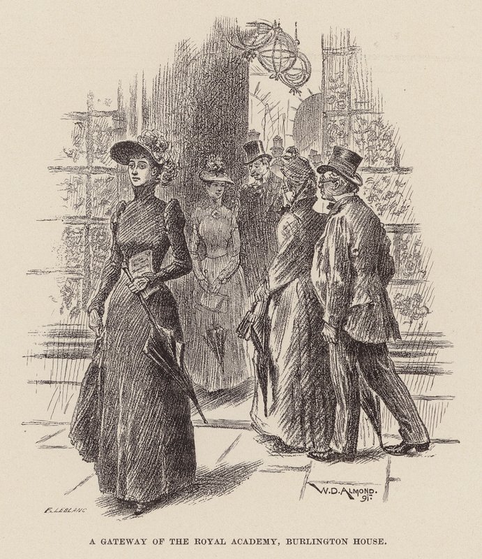 Brama Akademii Królewskiej, Burlington House (rycina) autorstwa William Douglas Almond