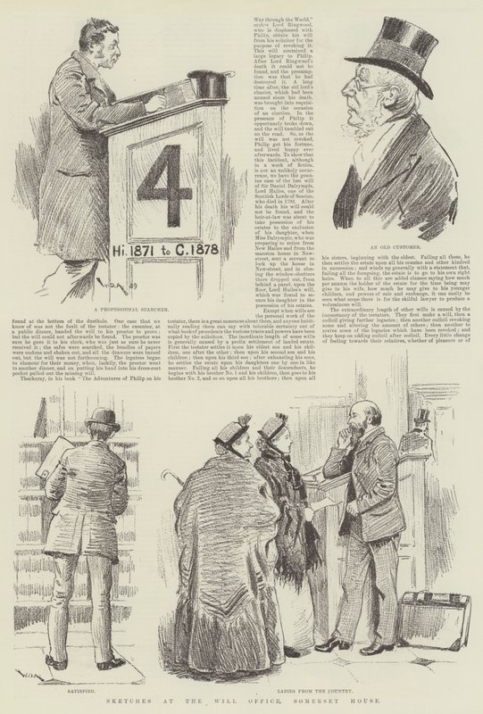 Szkice w Will Office, Somerset House autorstwa William Douglas Almond