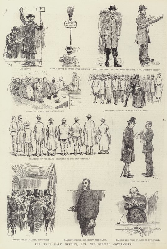 Spotkanie w Hyde Parku i Specjalni policjanci autorstwa William Douglas Almond