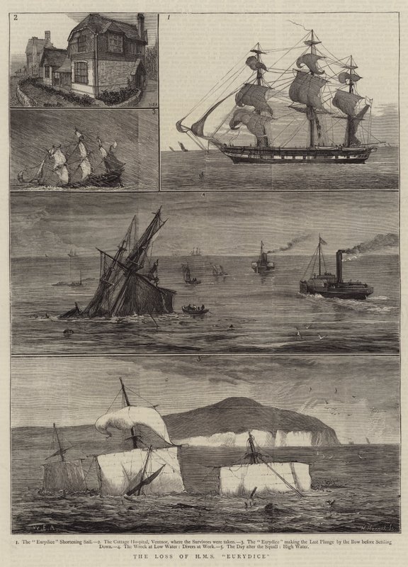 Utrata HMS Eurydice autorstwa William Edward Atkins