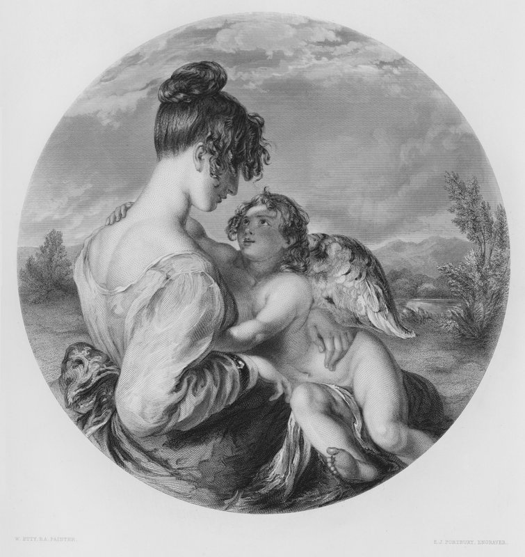 Niebezpieczny towarzysz zabaw, ze zdjęcia w Galerii Vernon (rycina) autorstwa William Etty