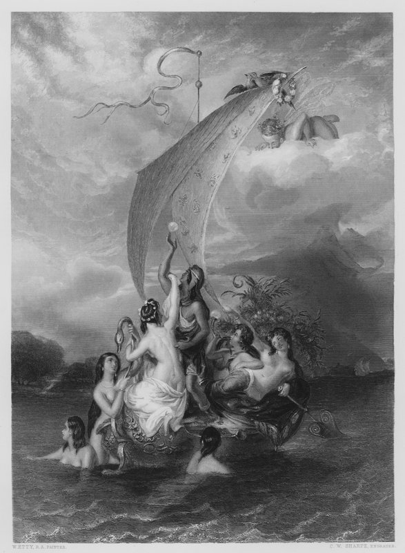 Młodość i przyjemność, ze zdjęcia w Galerii Vernon (grafika) autorstwa William Etty