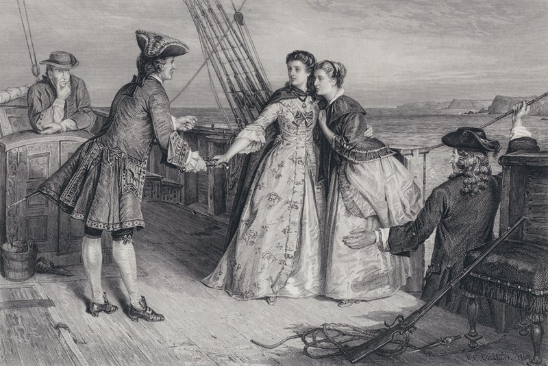 Ilustracja do pirata Sir Waltera Scotta (grafika) autorstwa William Ewart Lockhart