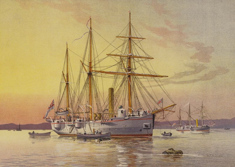 HMS Bramble, kanonierka 1. klasy autorstwa William Frederick Mitchell