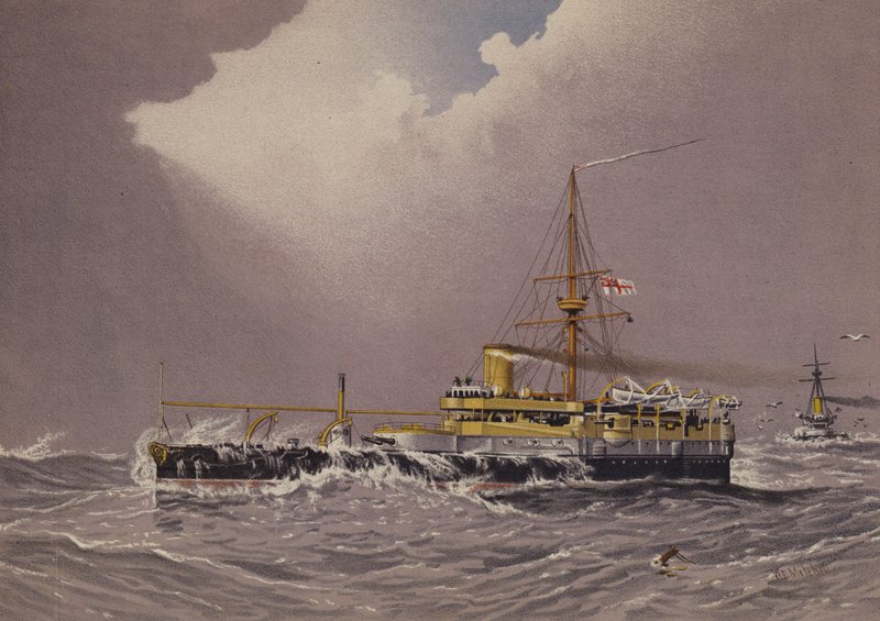 HMS Hero, pancernik 2. klasy autorstwa William Frederick Mitchell