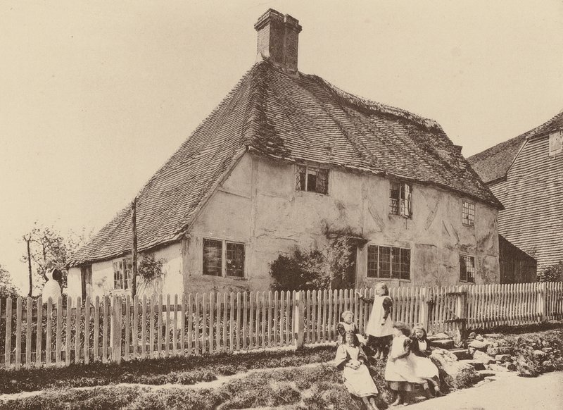 W Burwash, Sussex (zdjęcie czarno-białe) autorstwa William Galsworthy Davie