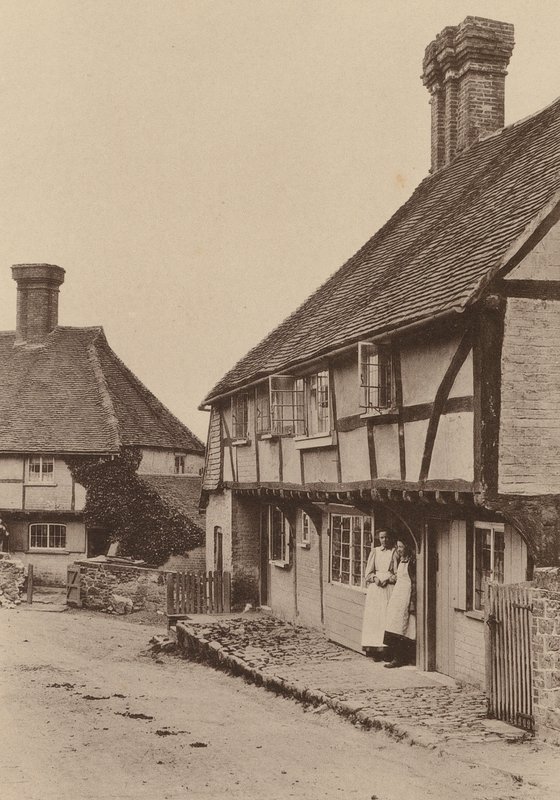 W Byworth, niedaleko Petworth, Sussex (zdjęcie czarno-białe) autorstwa William Galsworthy Davie