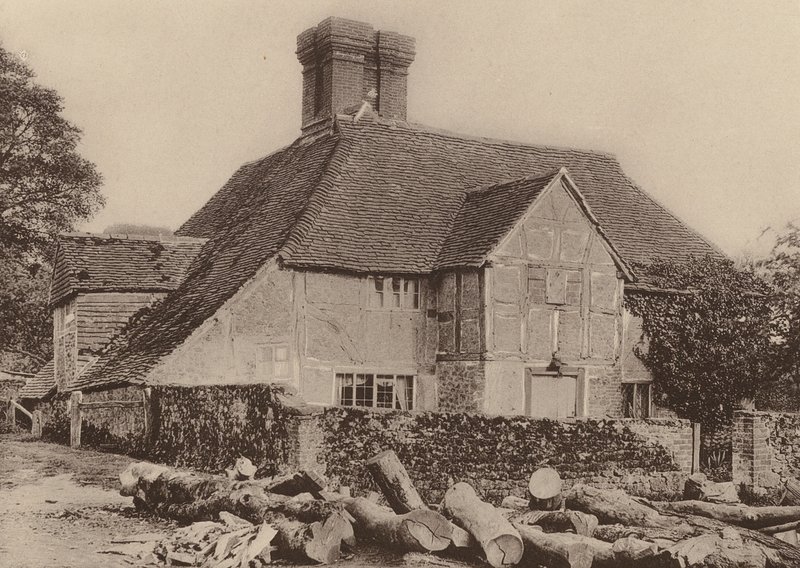 W Easebourne, niedaleko Midhurst, West Sussex (zdjęcie czarno-białe) autorstwa William Galsworthy Davie