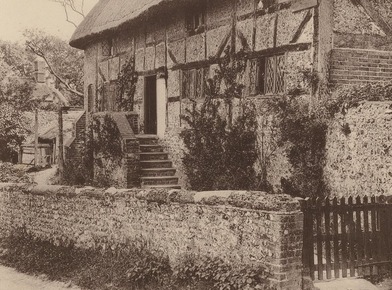 W Houghton, West Sussex (zdjęcie czarno-białe) autorstwa William Galsworthy Davie