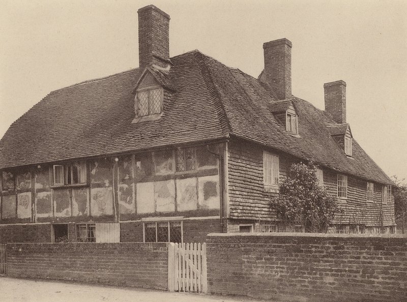 Northbridge Street, niedaleko Robertsbridge, Sussex (zdjęcie czarno-białe) autorstwa William Galsworthy Davie