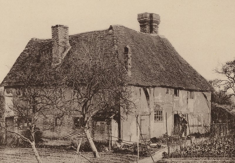 W Smallbridge, Horsmonden, Kent (zdjęcie czarno-białe) autorstwa William Galsworthy Davie